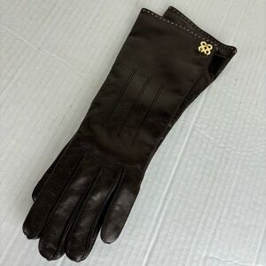 Coach Brown Leather Gloves with Cashmere lining-Woman’s 7